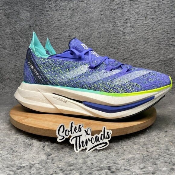 Adidas Adizero Prime x 2.0 Strung Size 9.5 Men Running Blue Lucid Lemon IF1209 main image 6